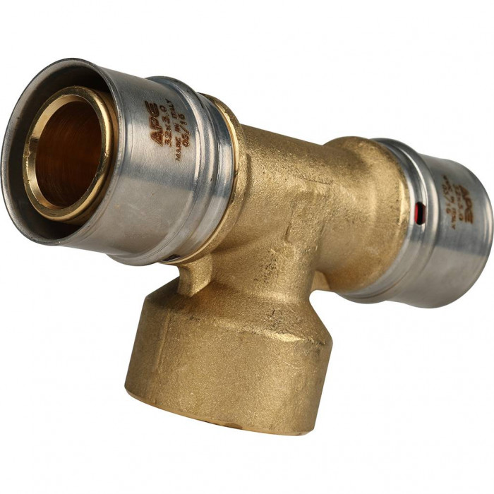 Тройник-переходник STOUT с внутренней резьбой 32х1 х32 для металлопластиковых труб прессовой