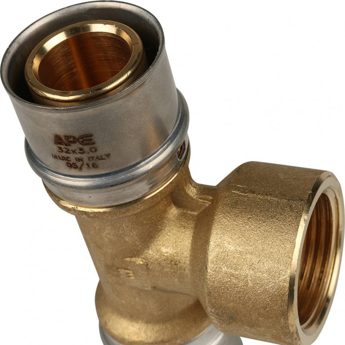 Тройник-переходник STOUT с внутренней резьбой 32х1 х32 для металлопластиковых труб прессовой