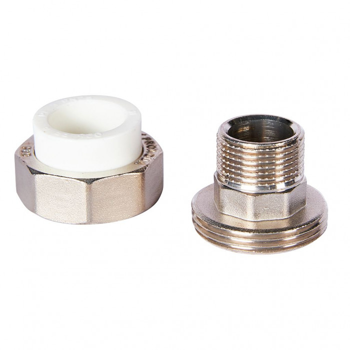 Pro Aqua PA21014S Pro Aqua d=25-3/4 PP-R Муфта комбинированная разъемная (американка) УСИЛЕННАЯ НР Белая