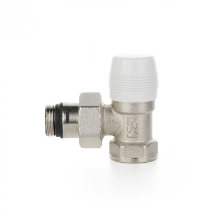 Вентиль отсекающий угловой, НВ 1/2"×1/2", никелированный