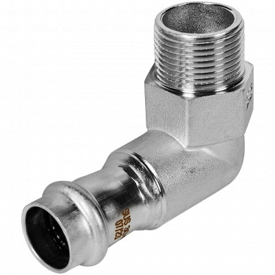 ROMMER RSS-0010-001834 ROMMER Угольник-переходник-НР, 18х3/4, из нержавеющей стали прессовой