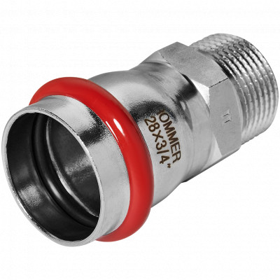 ROMMER RSS-0021-002834 ROMMER Переходник-НР, 28х3/4, из нержавеющей стали прессовой