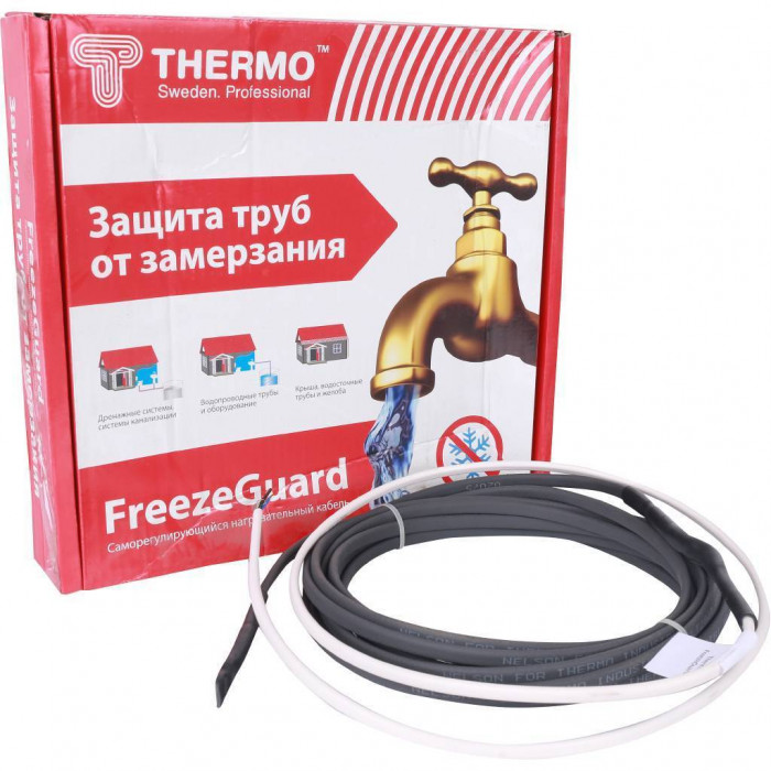 THERMO Комплект кабеля для обогрева труб 8м, 25 Вт/м