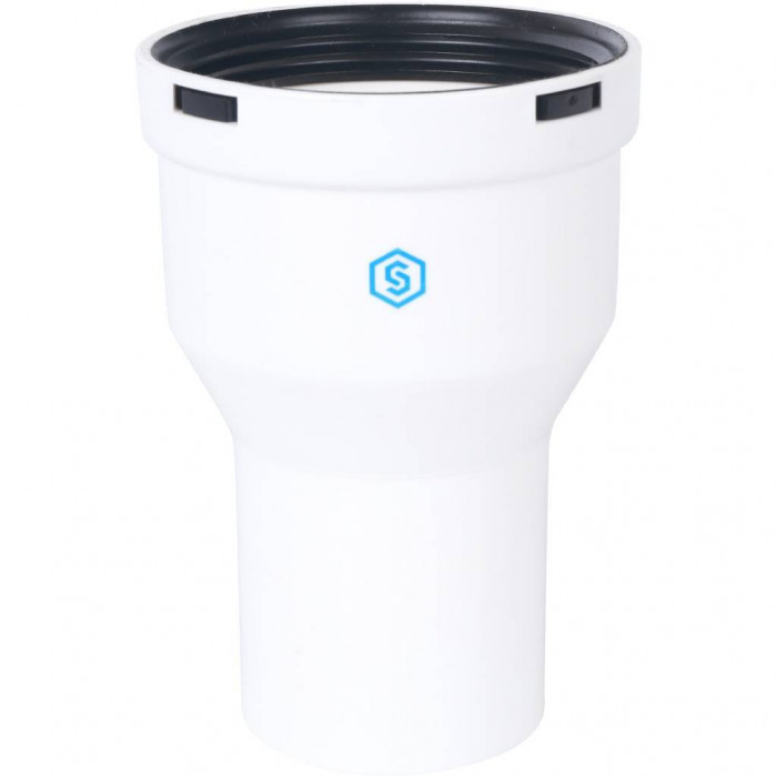 STOUT Элемент дымохода конденсац.адаптер увелич. DN60/80 134 мм м/п