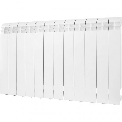 Алюминиевый радиатор Global VOX- R 500, 12 секций, боковое подключение, белый