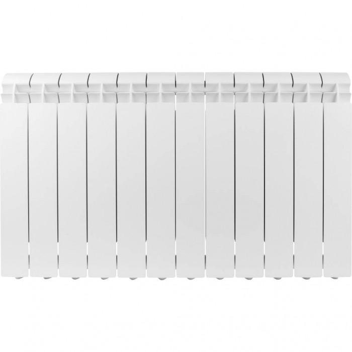 Алюминиевый радиатор Global VOX- R 500, 12 секций, боковое подключение, белый