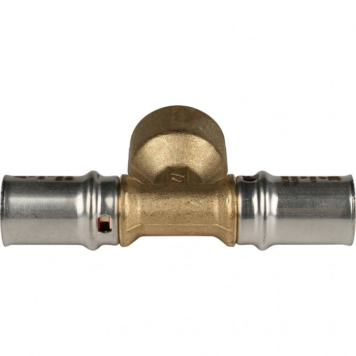 Тройник-переходник STOUT с внутренней резьбой 16х1/2 х16 для металлопластиковых труб прессовой