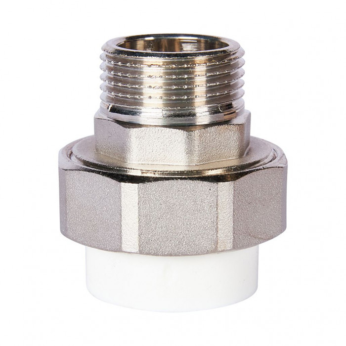 Pro Aqua PA21018S Pro Aqua d=32-1 PP-R Муфта комбинированная разъемная (американка) УСИЛЕННАЯ НР Белая