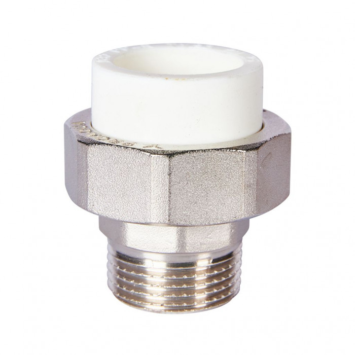 Pro Aqua PA21018S Pro Aqua d=32-1 PP-R Муфта комбинированная разъемная (американка) УСИЛЕННАЯ НР Белая