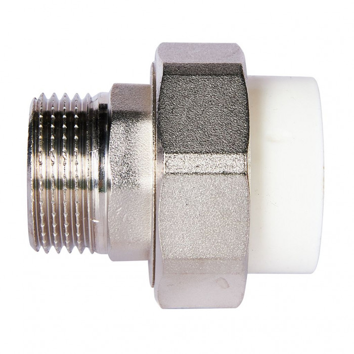 Pro Aqua PA21018S Pro Aqua d=32-1 PP-R Муфта комбинированная разъемная (американка) УСИЛЕННАЯ НР Белая