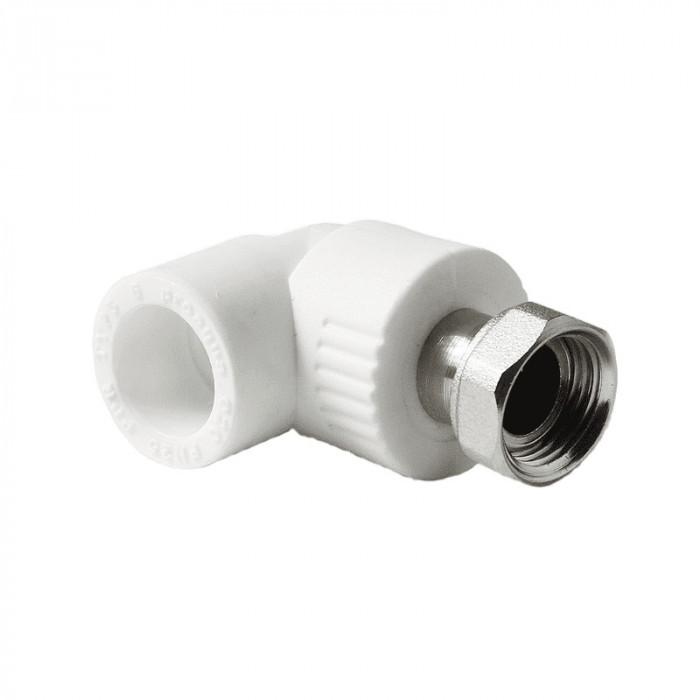 Pro Aqua PA29218 Pro Aqua d=32-1 PP-R Угольник с накидной гайкой Белый