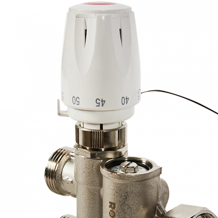 Насосно-смесительный узел ROMMER RDG-0120-009000 с термостатической головкой с выносным датчиком , без насоса