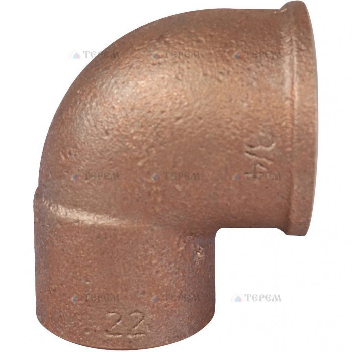 Sanha 4090g угловой переход ВП-ВР, бронза 22x3/4, для медных труб под пайку