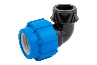 Отвод Политэк (ТПК-АКВА) с наружной резьбой 50х2