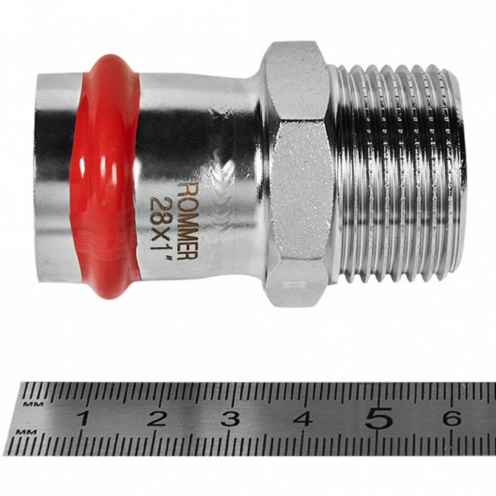 ROMMER RSS-0021-000281 ROMMER Переходник-НР, 28х1, из нержавеющей стали прессовой