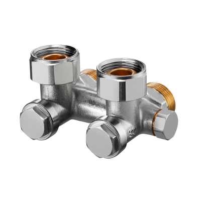 Узел нижнего подключения Oventrop Multiflex V, 3/4&quot; НГ х 3/4&quot; НР, угловой (СЕ) для заполнения