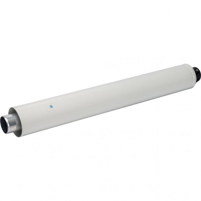 STOUT  Элемент дымохода DN60/100 конечный участок 830мм дымохода для горизонт. прохода через стену с оголовком из пластика