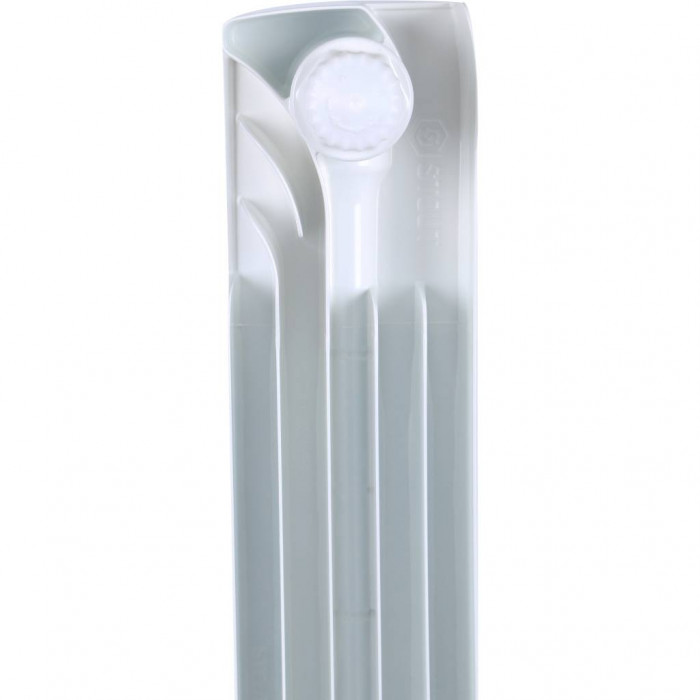 Биметаллический радиатор STOUT Space 500, 4 секций, нижнее правое подключение, белый