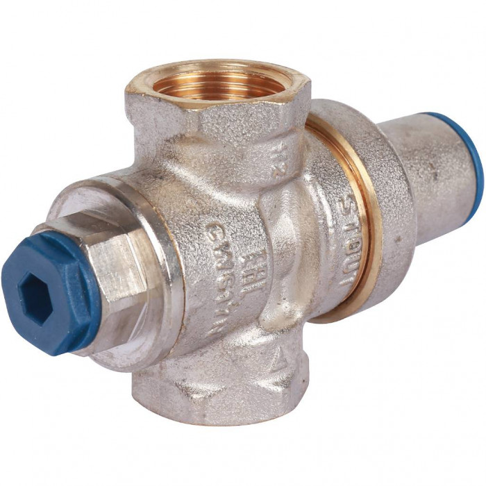 STOUT Редуктор давления PN16 вн/вн 1/2" с выходом под манометр