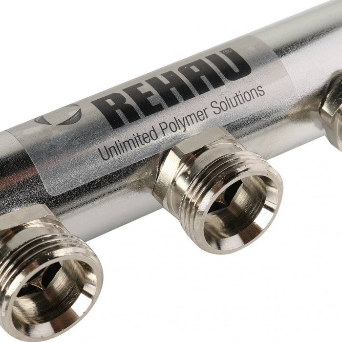 Распределительный коллектор REHAU HLV на 5 групп нержавеющая сталь (11102071001)