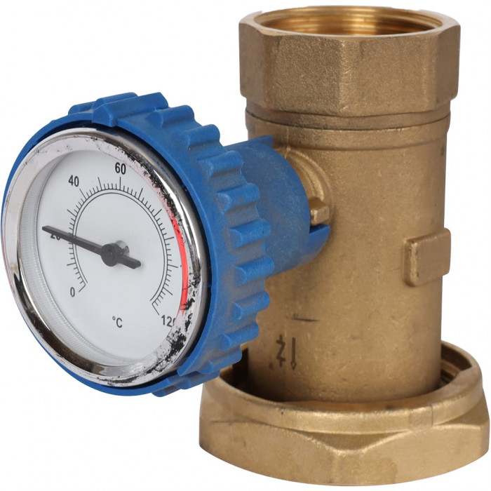 BARBERI Шаровой перехватывающий клапан с встроенным термометром 0-120 °C
