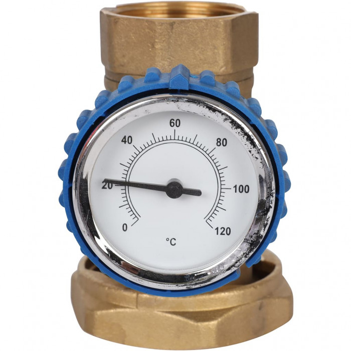BARBERI Шаровой перехватывающий клапан с встроенным термометром 0-120 °C