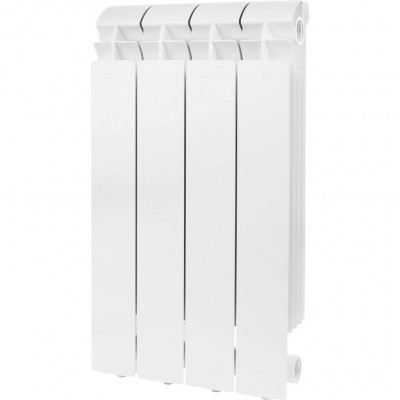 Алюминиевый радиатор Global VOX- R 500, 4 секций, боковое подключение, белый