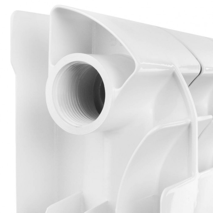 Алюминиевый радиатор Global VOX- R 500, 4 секций, боковое подключение, белый