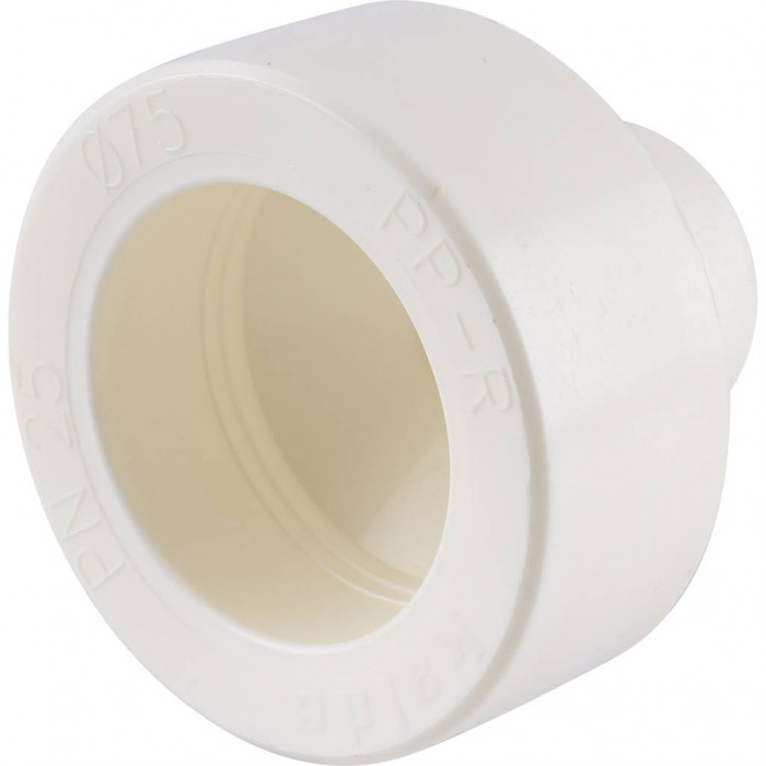Kalde 75x20 Муфта переходная для полипропиленовых труб под сварку (цвет белый)