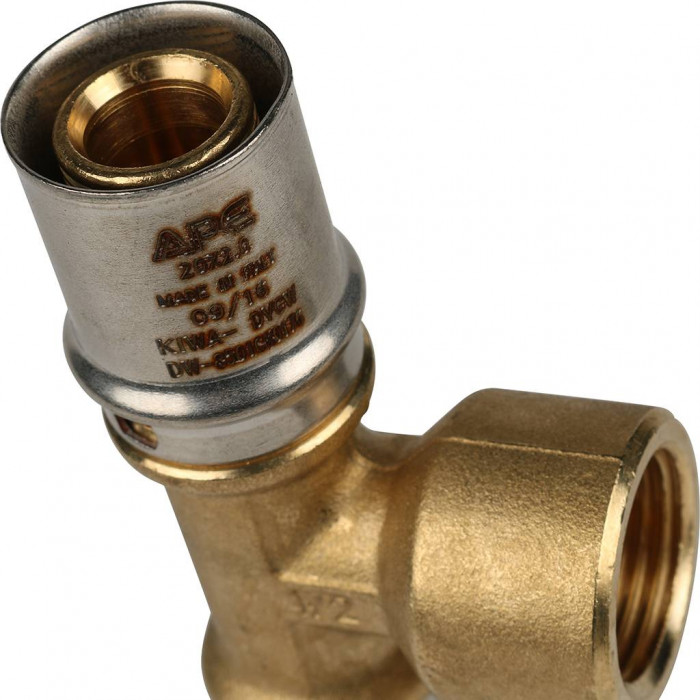 Тройник-переходник STOUT с внутренней резьбой 20х1/2 х20 для металлопластиковых труб прессовой