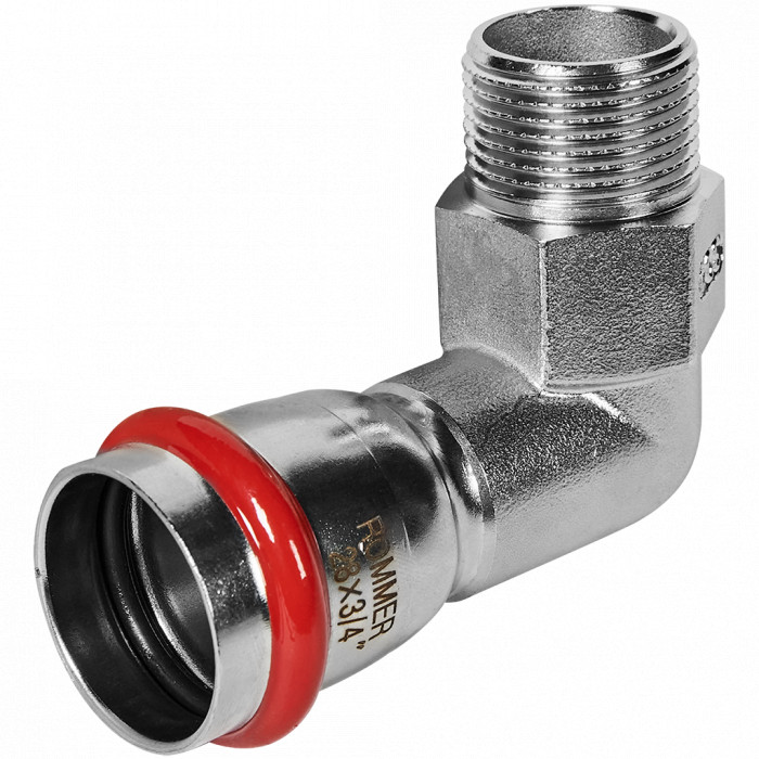 ROMMER RSS-0010-002834 ROMMER Угольник-переходник-НР, 28х3/4, из нержавеющей стали прессовой