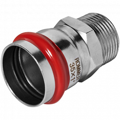 ROMMER RSS-0021-000351 ROMMER Переходник-НР, 35х1, из нержавеющей стали прессовой