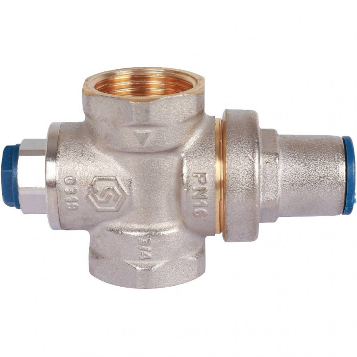 STOUT Редуктор давления PN16 вн/вн 3/4" с выходом под манометр