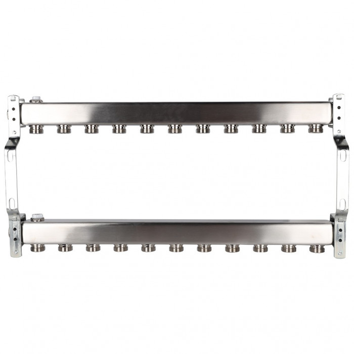 ROMMER RMS-4401-000011 ROMMER Коллектор из нержавеющей стали для радиаторной разводки 11 вых.