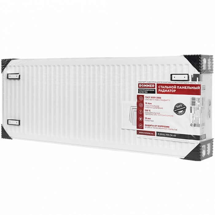 Стальной панельный радиатор ROMMER Compact 33/500/1400