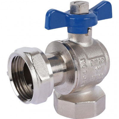 REHAU Комплект двух угловых никелирован. шаровых кранов G1 для коллекторов