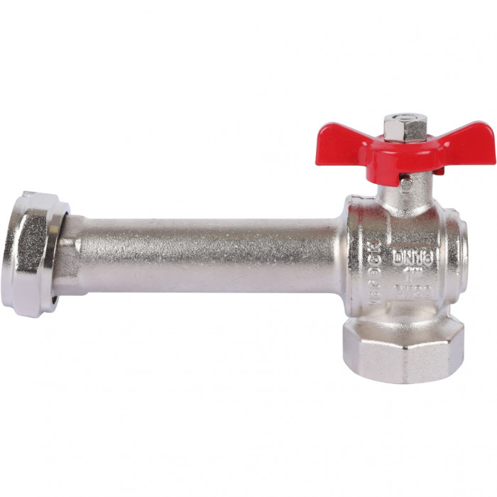 REHAU Комплект двух угловых никелирован. шаровых кранов G1 для коллекторов