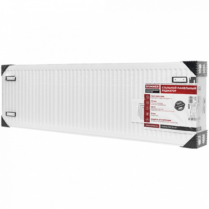 Стальной панельный радиатор ROMMER Compact 33/500/1600