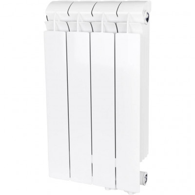 Алюминиевый радиатор Global VOX- R 500, 4 секций, нижнее правое подключение, белый