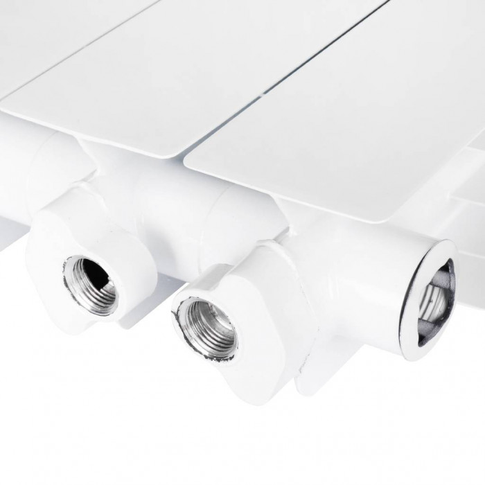 Алюминиевый радиатор Global VOX- R 500, 4 секций, нижнее правое подключение, белый