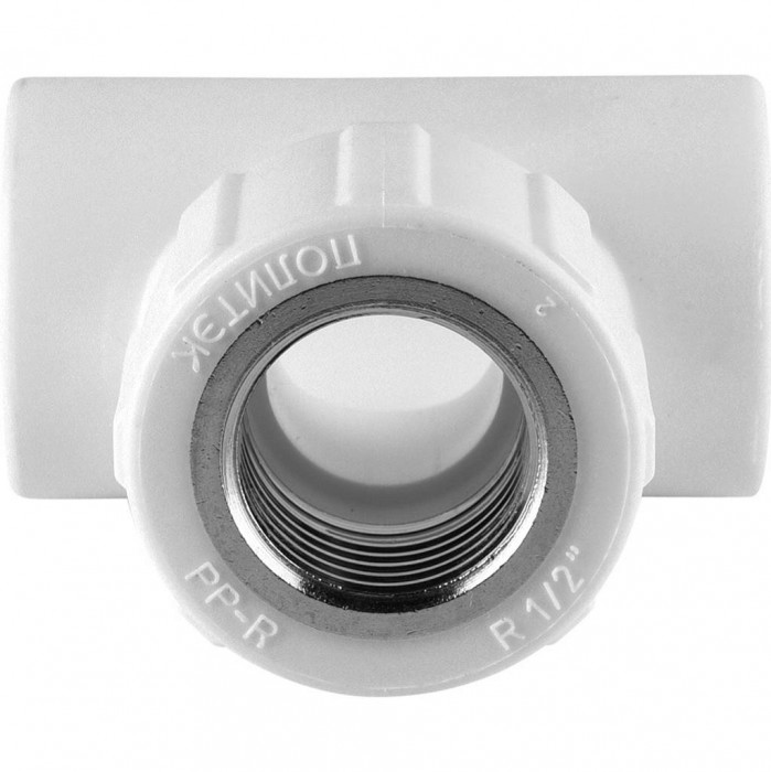Политэк 20х1/2 Тройник с внутренней резьбой для полипропиленовых труб под сварку (цвет белый)