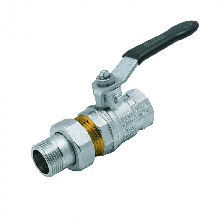 Полнопроходной шаровой кран STRONG, 1 1/4" НВ американка, ручка рычаг