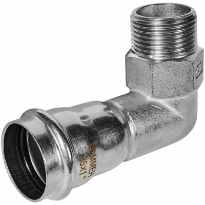 ROMMER RSS-0010-000351 ROMMER Угольник-переходник-НР, 35х1, из нержавеющей стали прессовой