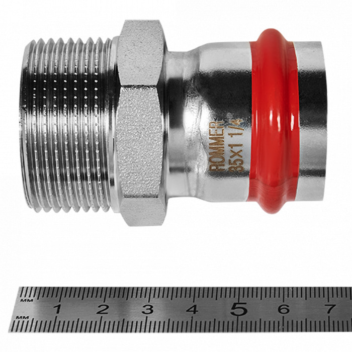 ROMMER RSS-0021-035114 ROMMER Переходник-НР, 35х1 1/4, из нержавеющей стали прессовой