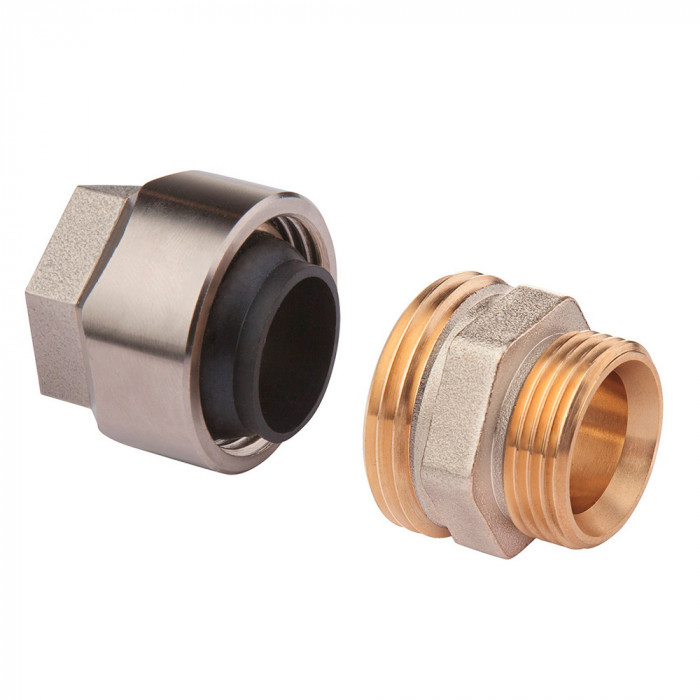 Фитинг резьбовой латунный Plus для стальных труб 1/2" х G3 /4" M, евроконус, DVGW