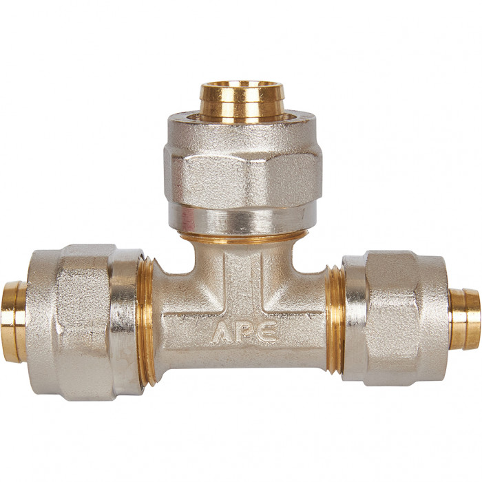 STOUT Тройник переходной 20x20x16 для металлопластиковых труб винтовой