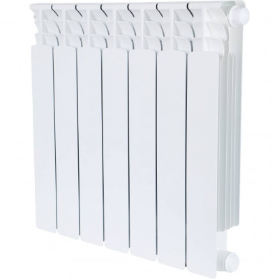 Биметаллический радиатор STOUT Space 500, 7 секций, нижнее правое подключение, белый