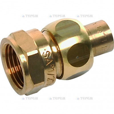 Sanha 4340g сгон ВП-ВР, бронза, самоуплотняющийся 22x1/2, для медных труб под пайку