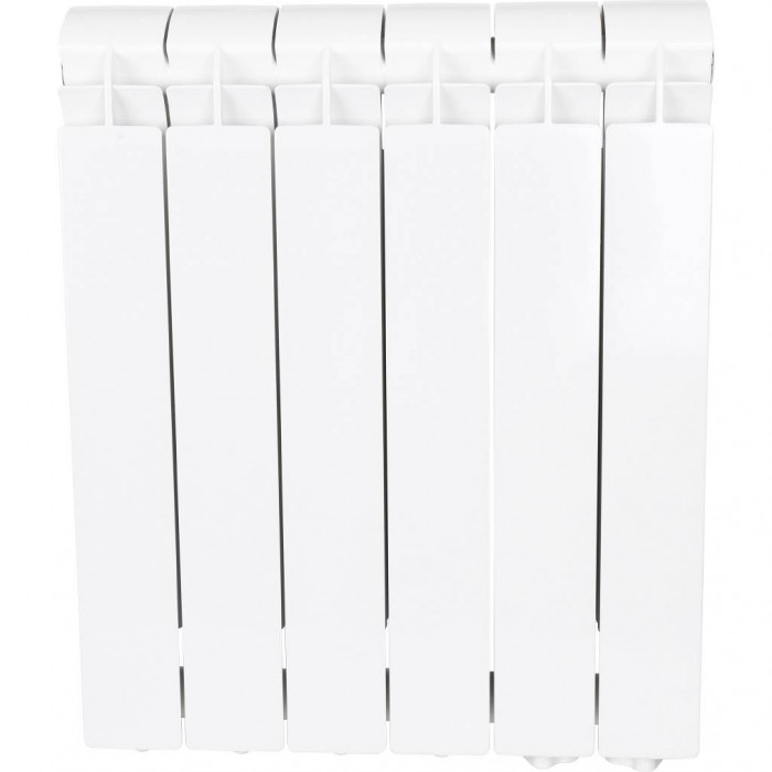 Алюминиевый радиатор Global VOX- R 500, 6 секций, нижнее правое подключение, белый