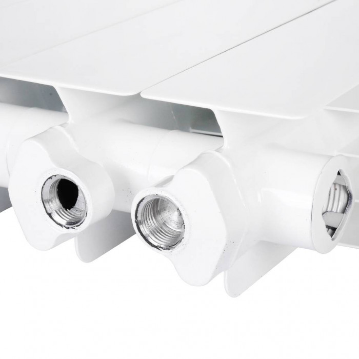 Алюминиевый радиатор Global VOX- R 500, 6 секций, нижнее правое подключение, белый